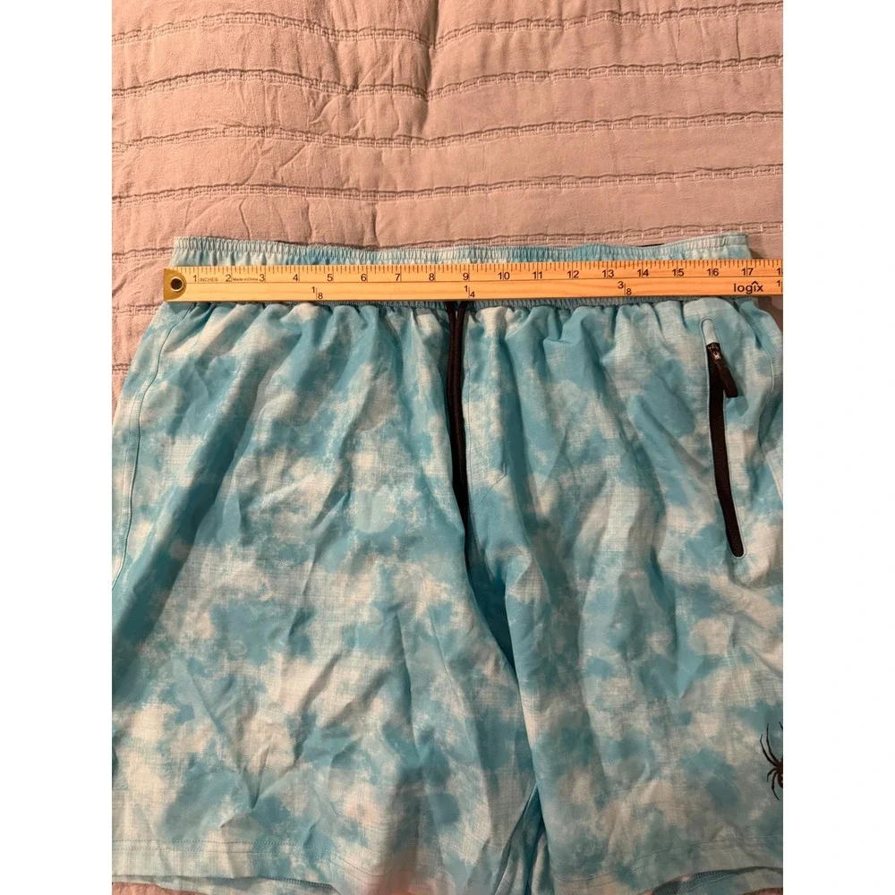 Spyder Swim Mens XXL Blue Tie Dye Board Shorts UV Protection Mesh Lined Trunks